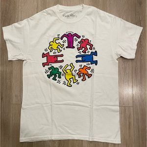 Unisex Medium Keith Haring Urban Outfitters White T-shirt
